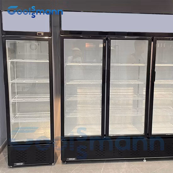 Réfrigérateur refroidisseur à affichage vertical commercial à double porte